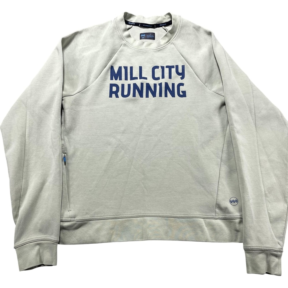 Janji Sweatshirt Womens Small Green Mill City Running Fleece Crewneck Pullover